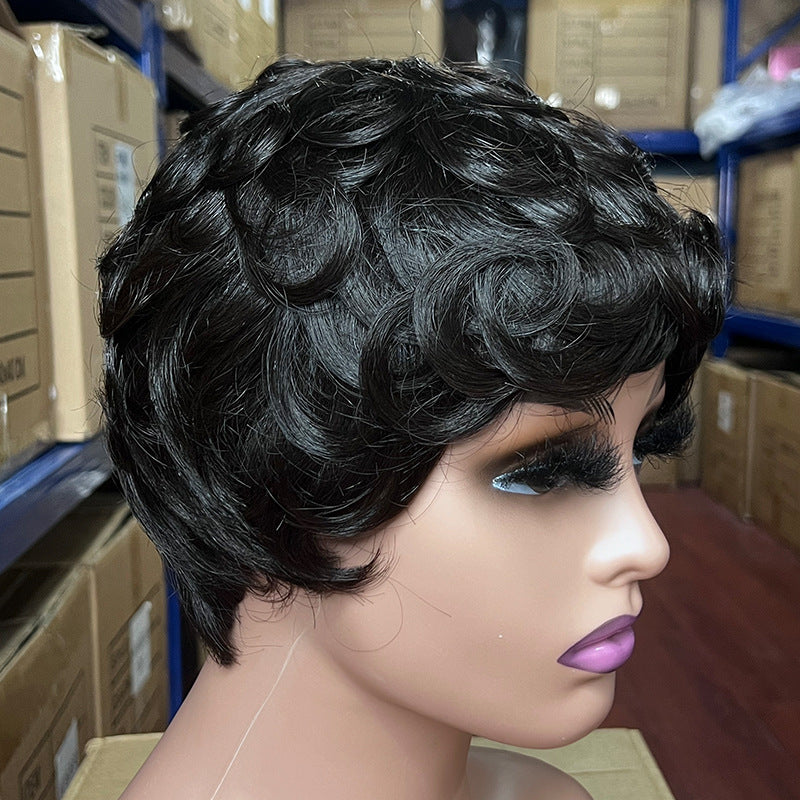 Human Hair Wig with Inner Net
