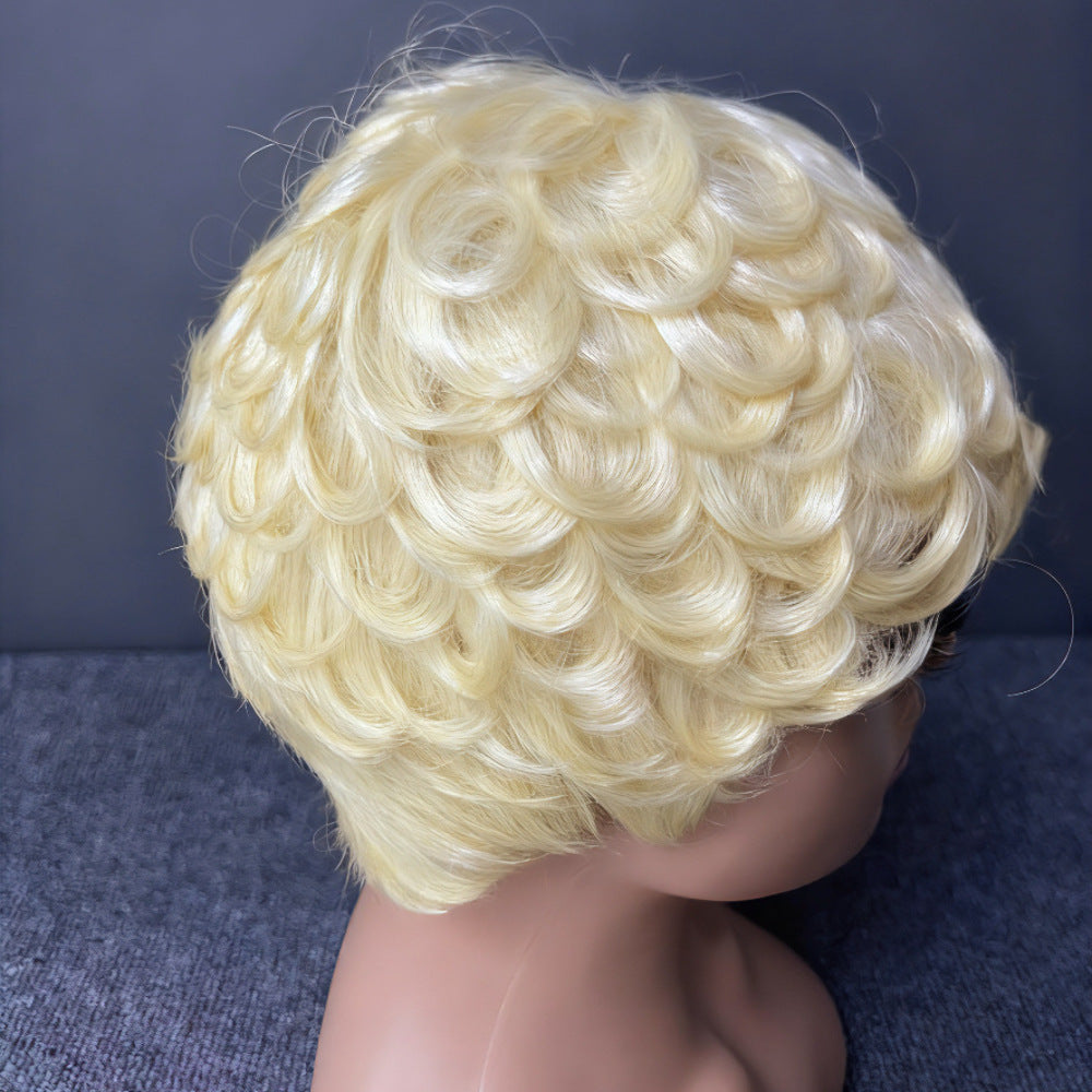 Human Hair Wig with Inner Net
