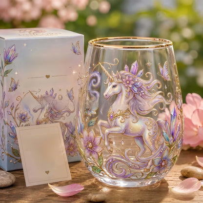 Hummingbird Design Glass Teacup