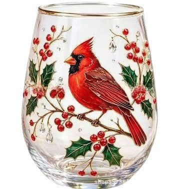 Hummingbird Design Glass Teacup