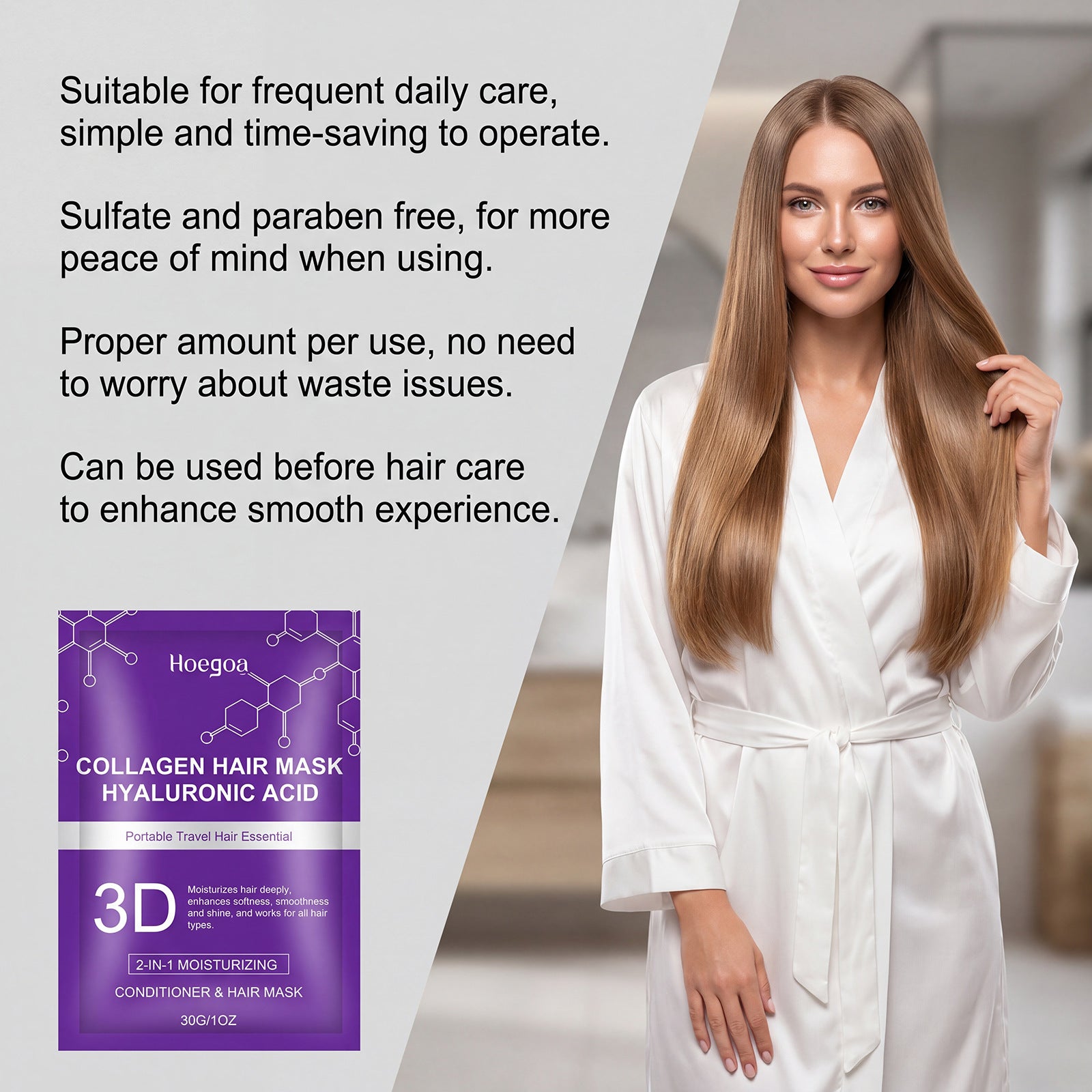 Hyaluronic acid hair mask