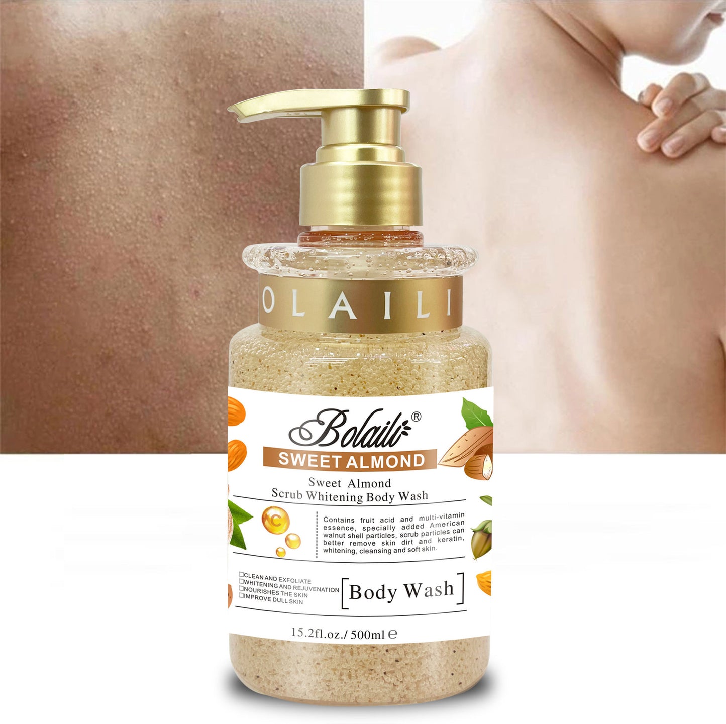 Hydrating Almond Shower Gel with Exfoliating Scrub