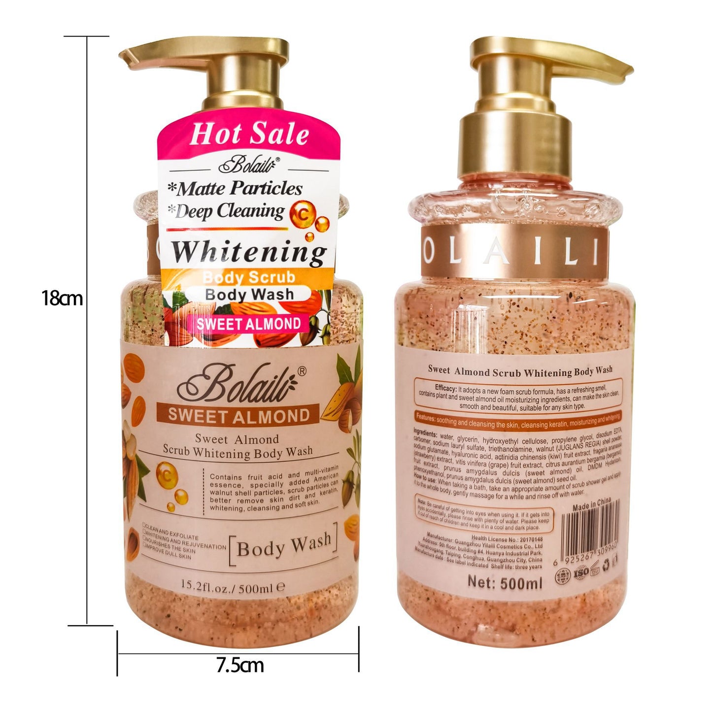 Hydrating Almond Shower Gel with Exfoliating Scrub