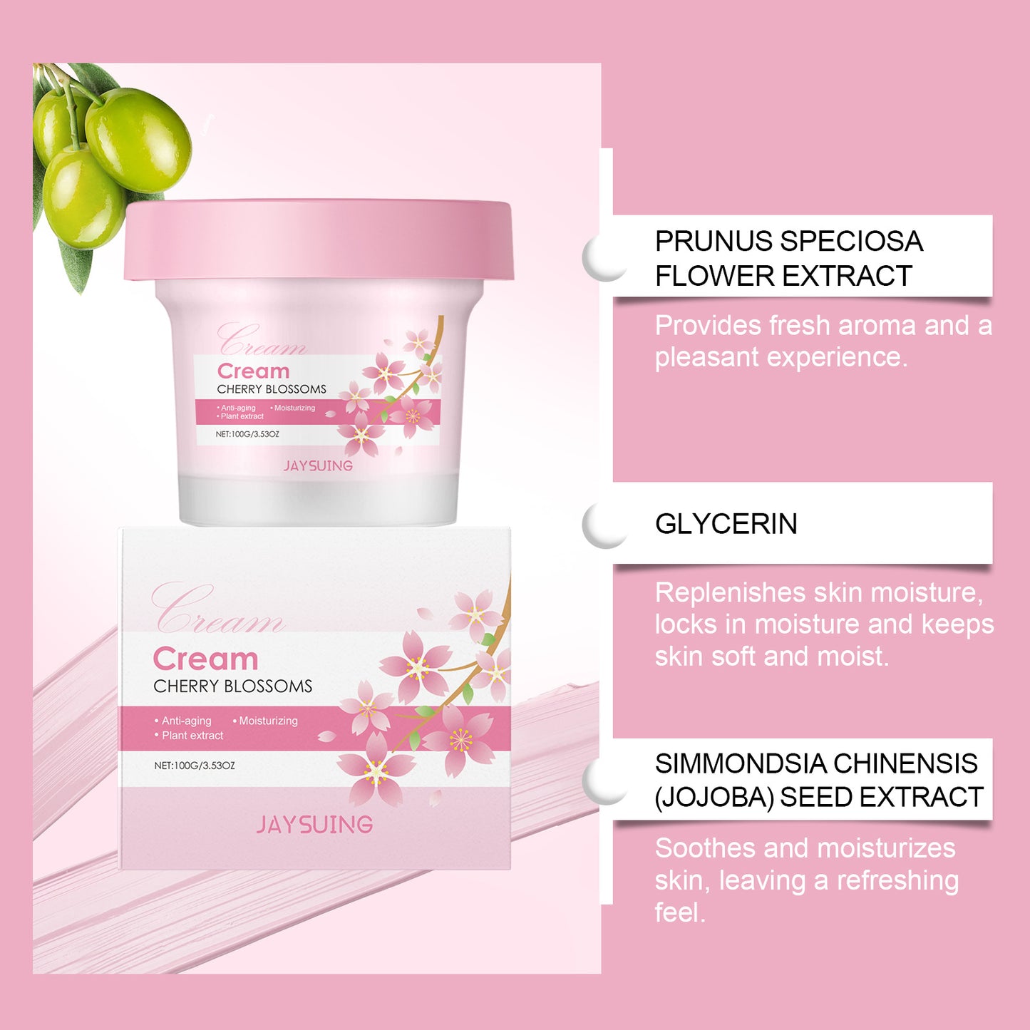 Hydrating Nourishing Facial Skin Smooth Elastic Moisturizing Shine Moisturizing Cream