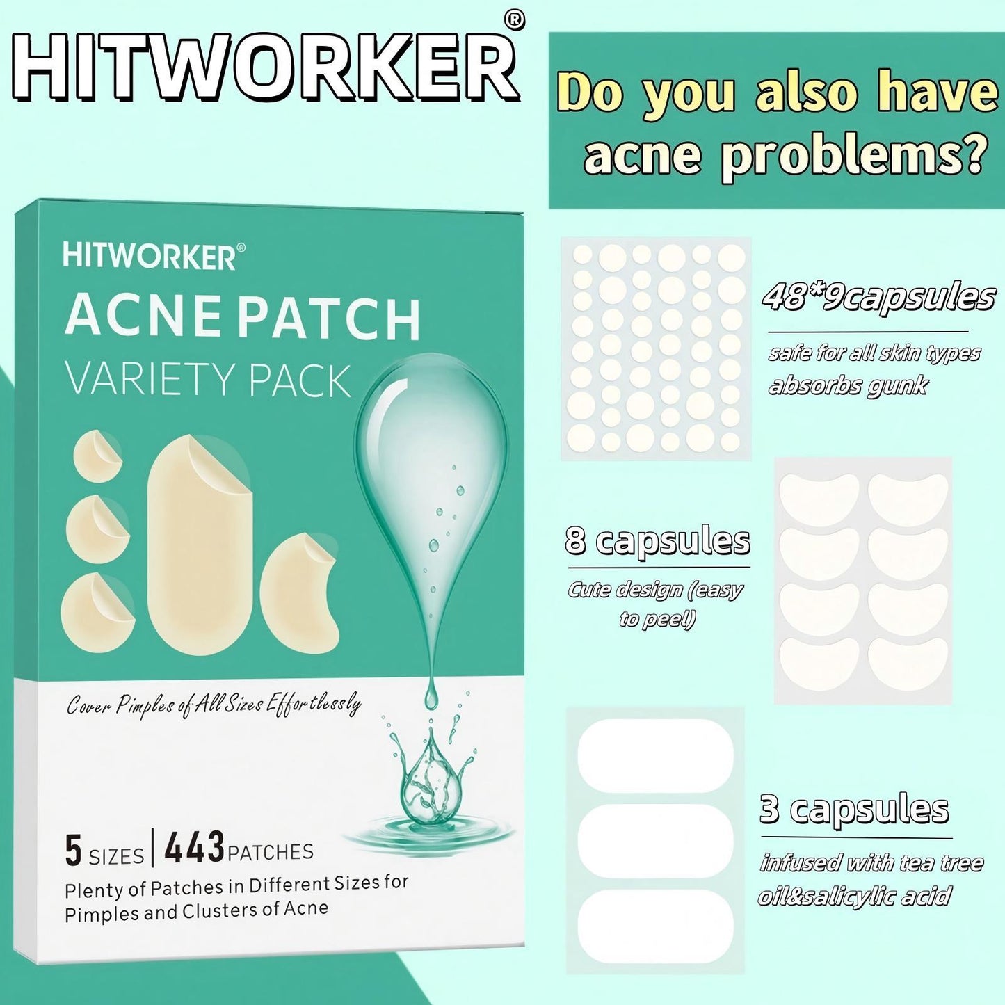 Hydrocolloid Acne Patches Invisible Breathable Skin Care