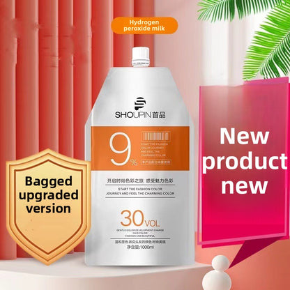 Hydrogen peroxide does not damage the foaming and color developer.