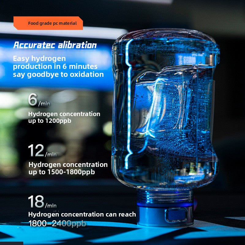 Hydrogen-rich portable water bottle
