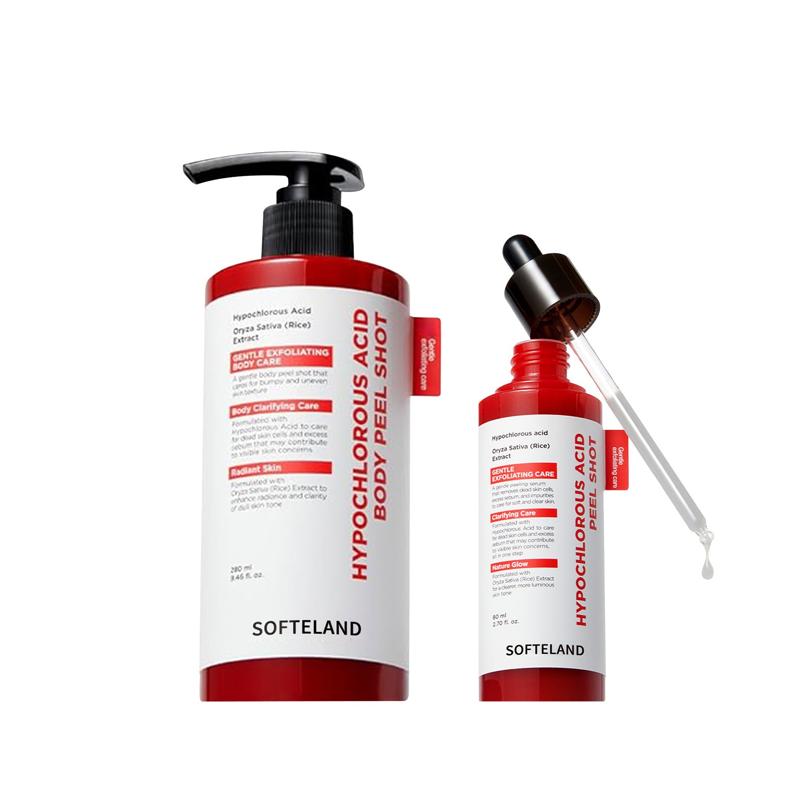 Hypochlorous Acid Rice Peel Exfoliating Essence Set