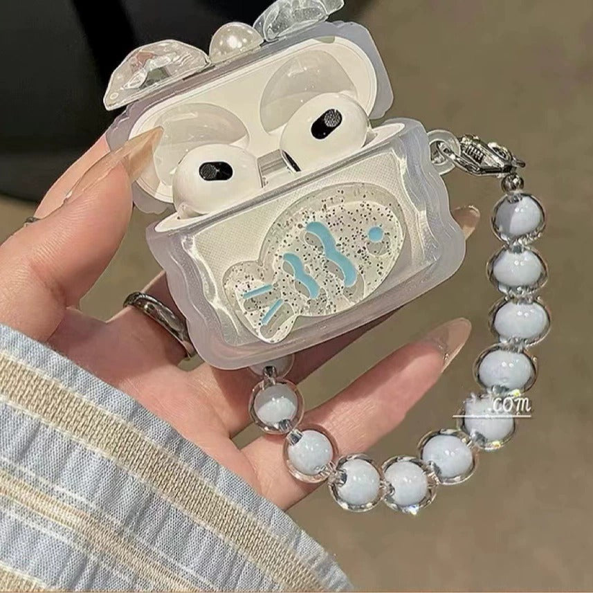 Ice Blue Fish Pattern AirPods Protective Case