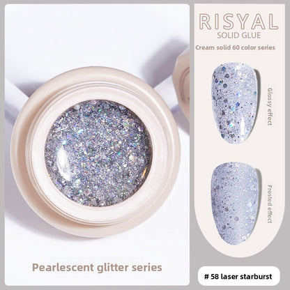 Ice-Clear Solid Nail Polish Glue