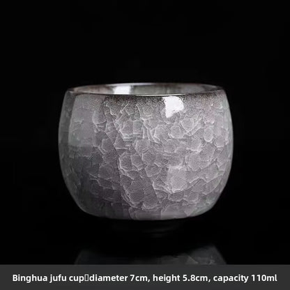 Ice Crack Ceramic Tea Cup