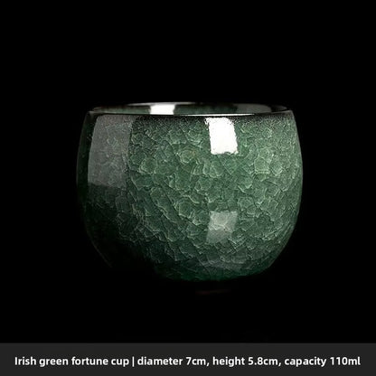 Ice Crack Ceramic Tea Cup