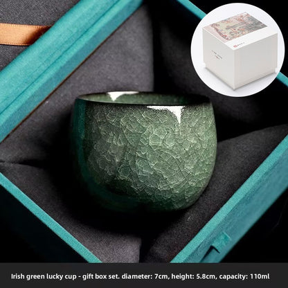 Ice Crack Ceramic Tea Cup