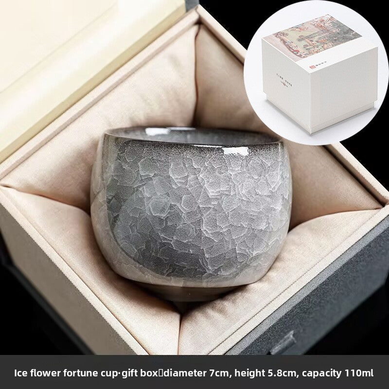 Ice Crack Ceramic Tea Cup