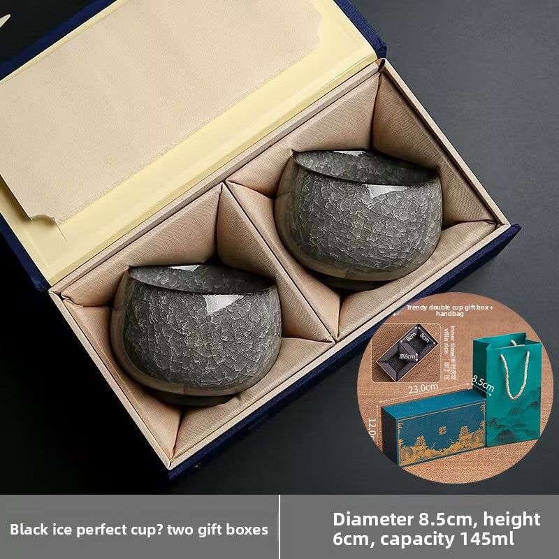 Ice Crack Ceramic Tea Cup
