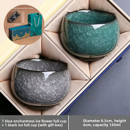 Ice Crack Ceramic Tea Cup