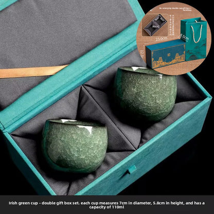 Ice Crack Ceramic Tea Cup