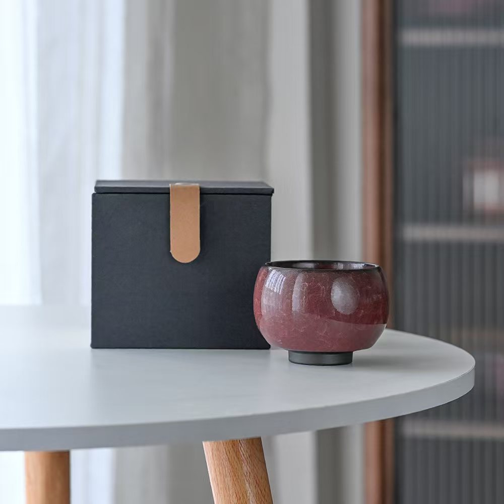 Ice Crack Ceramic Tea Cup