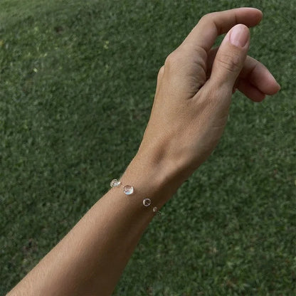 Ice-crystal bead necklace and high-end water-drop earrings accessory