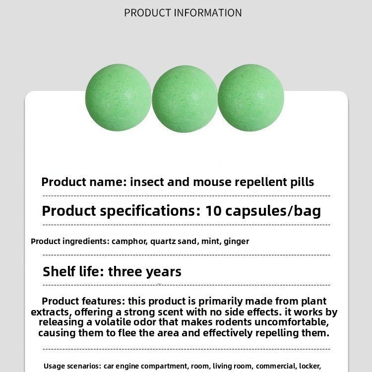 Ice Crystal Insect and Rat Repellent Pills