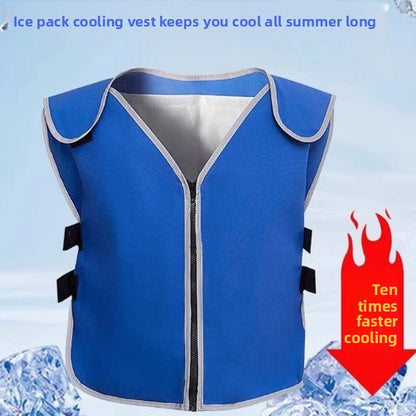 Ice Pack Cooling Vest for Summer Outdoor Use