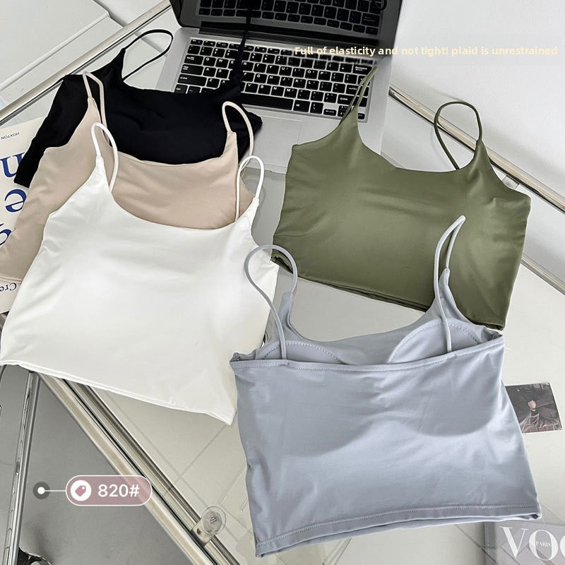 Ice Silk Beauty Back Lady with Chest Pad Sling