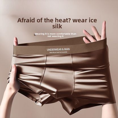 Ice Silk Breathable Boxer Briefs for Men