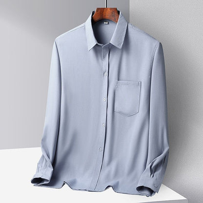 Ice Silk casual long-sleeved shirt