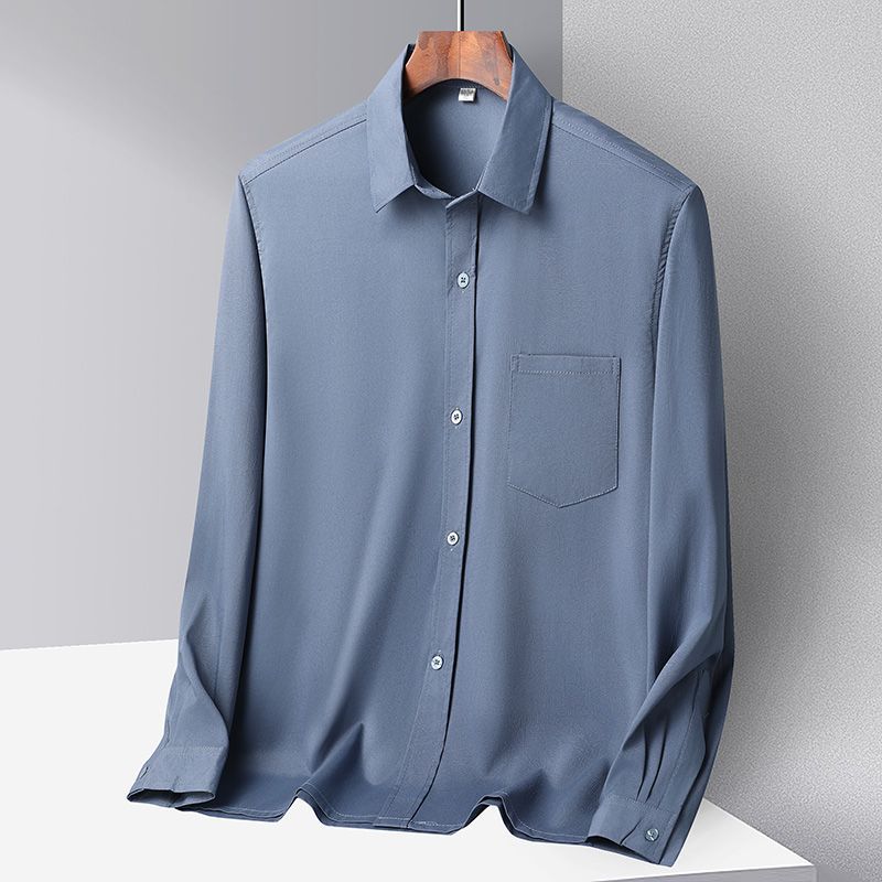 Ice Silk casual long-sleeved shirt