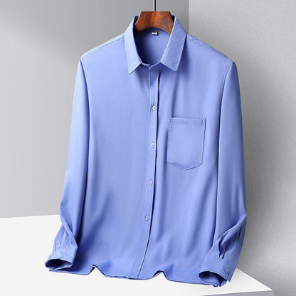 Ice Silk casual long-sleeved shirt
