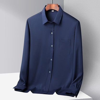 Ice Silk casual long-sleeved shirt