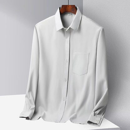 Ice Silk casual long-sleeved shirt