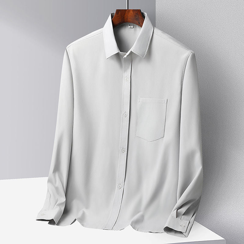 Ice Silk casual long-sleeved shirt