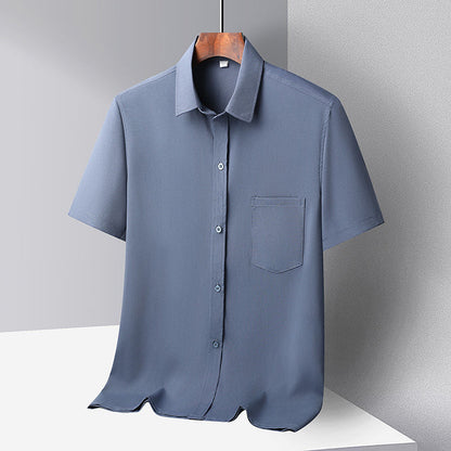 Ice Silk casual long-sleeved shirt
