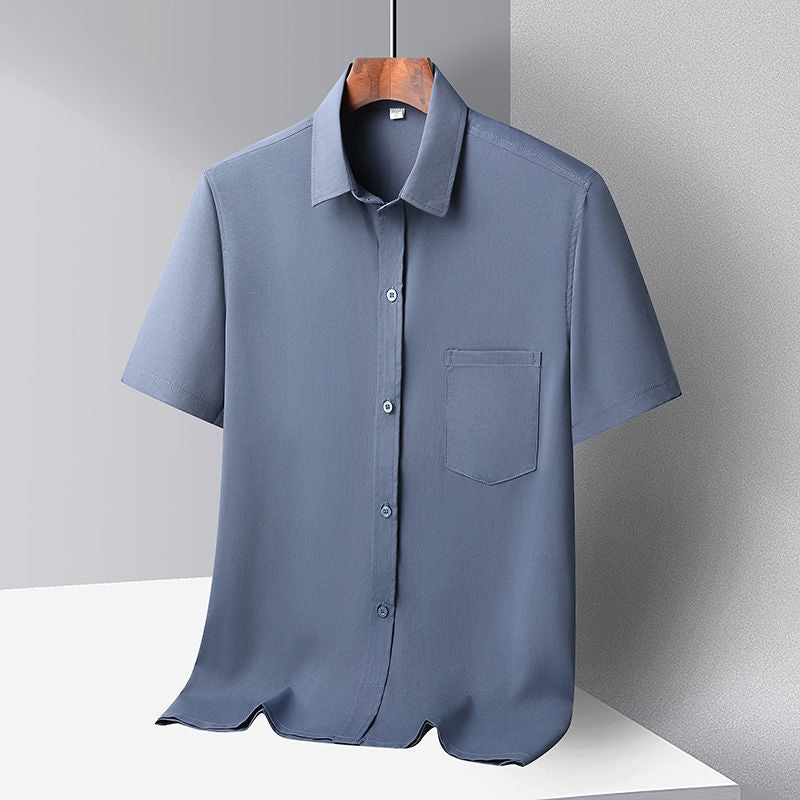 Ice Silk casual long-sleeved shirt