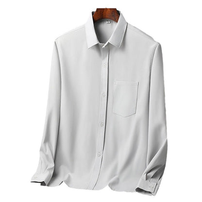 Ice Silk casual long-sleeved shirt