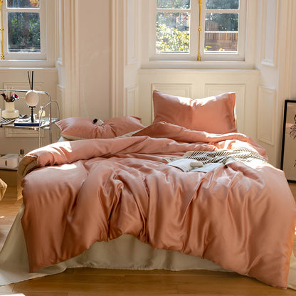 Ice silk duvet cover, bed sheet, and fitted sheet