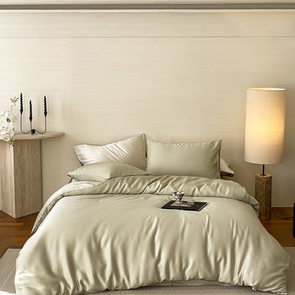 Ice silk duvet cover, bed sheet, and fitted sheet