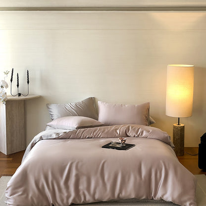 Ice silk duvet cover, bed sheet, and fitted sheet