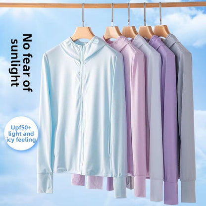 Ice silk elastic breathable sun-protective clothing