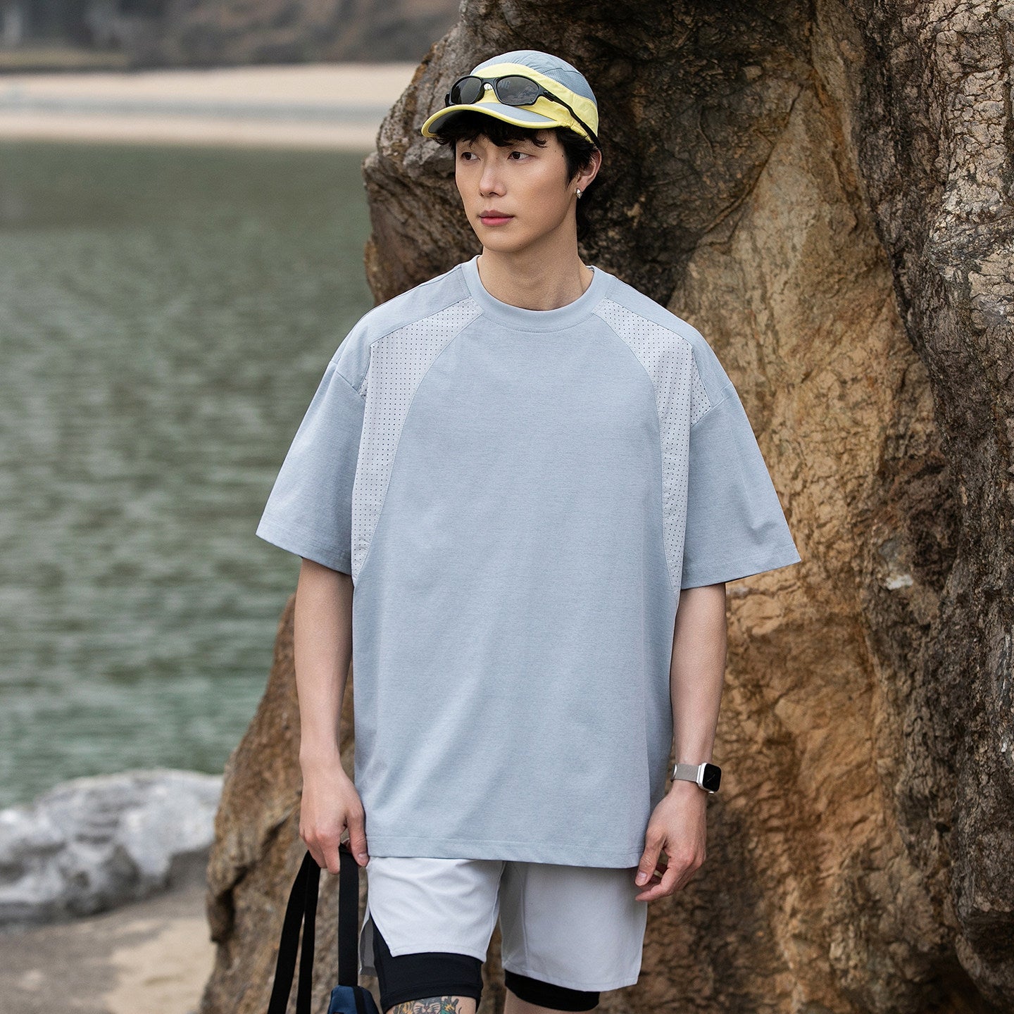 Ice Silk Mesh Breathable Quick-Dry T-Shirt