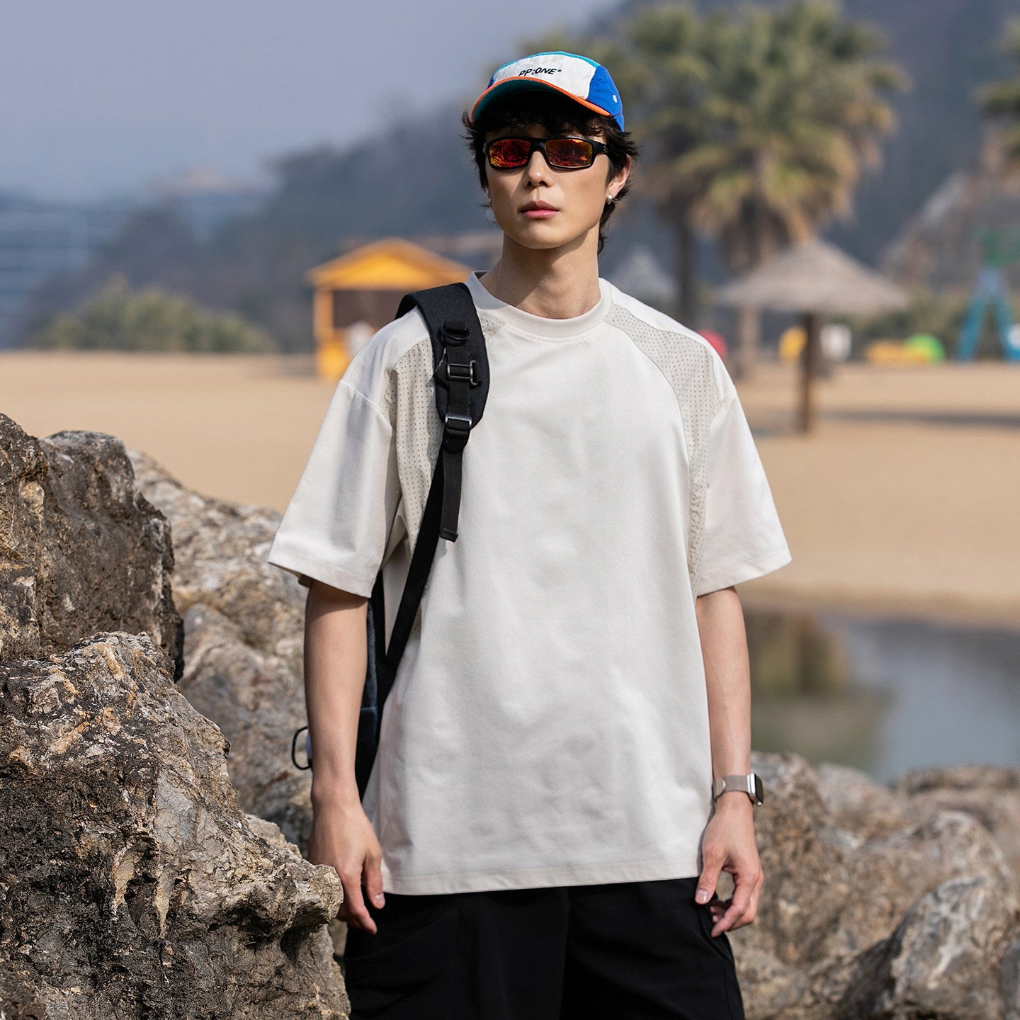 Ice Silk Mesh Breathable Quick-Dry T-Shirt