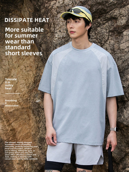 Ice Silk Mesh Breathable Quick-Dry T-Shirt