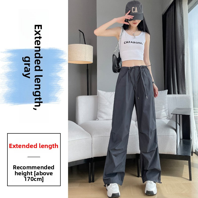 Ice Silk Quick-Dry High-Waist Wide-Leg Pants