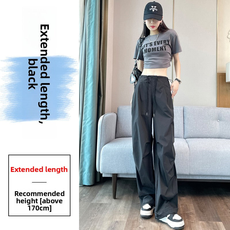 Ice Silk Quick-Dry High-Waist Wide-Leg Sports Pants