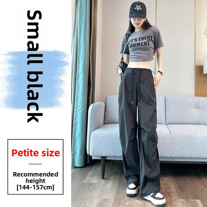 Ice Silk Quick-Dry High-Waist Wide-Leg Sports Pants