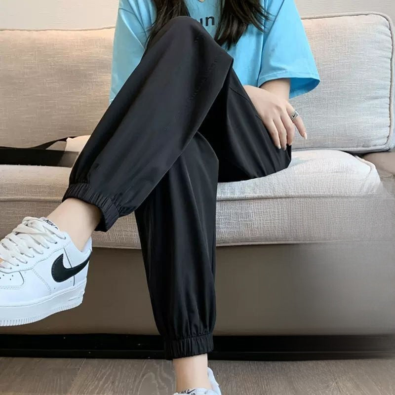 Ice Silk Quick-Dry Women Casual Loose Pants