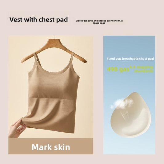 Ice silk seamless base with a strappy back