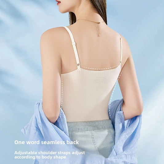 Ice silk seamless base with a strappy back