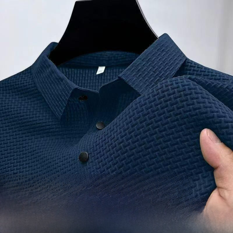 Ice silk short-sleeved lapel Polo shirt